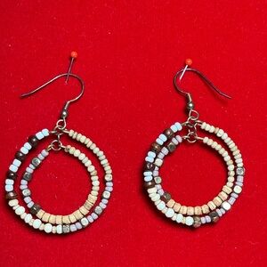 Beaded Hoop Earrings
